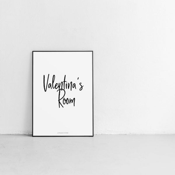 Lámina Room Valentina Personalizable - Ilustración